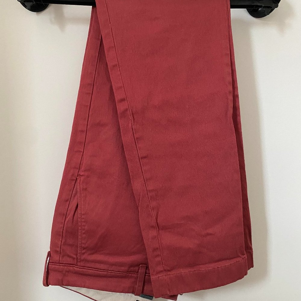 Red J.Crew 484 Slim-fit stretch chino pant